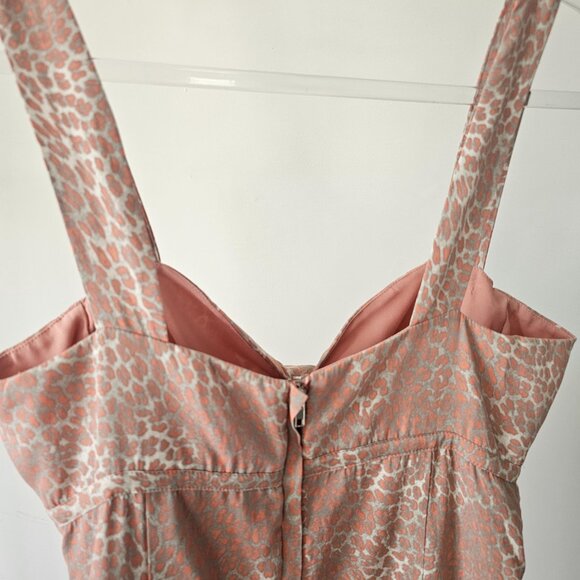 Guess by Marciano Ombre Coral Faux Leopard Print Afternoon Cocktail Dress - Picture 5 of 10